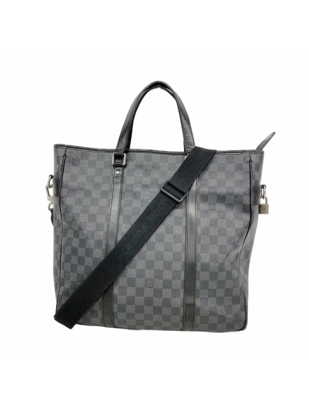 Louis Vuitton Handbag Damier Graphite Tadao Black 2-Way